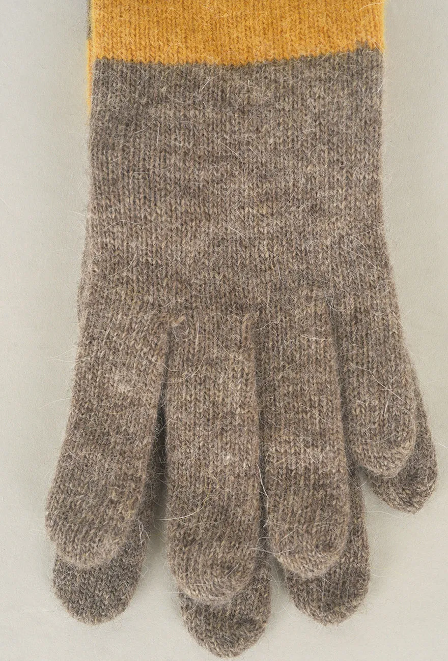 Wool/Angora Semilon Glove, Vison