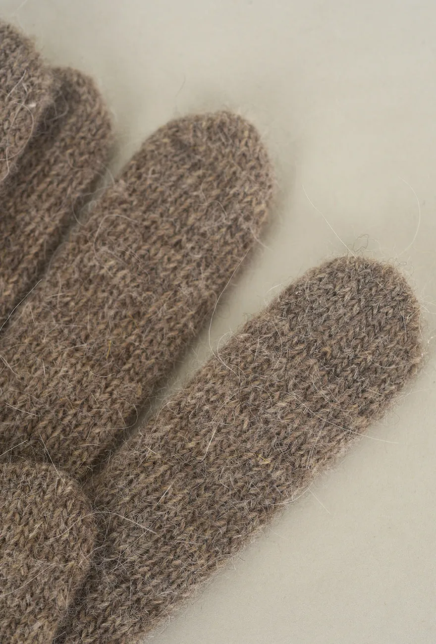 Wool/Angora Semilon Glove, Vison