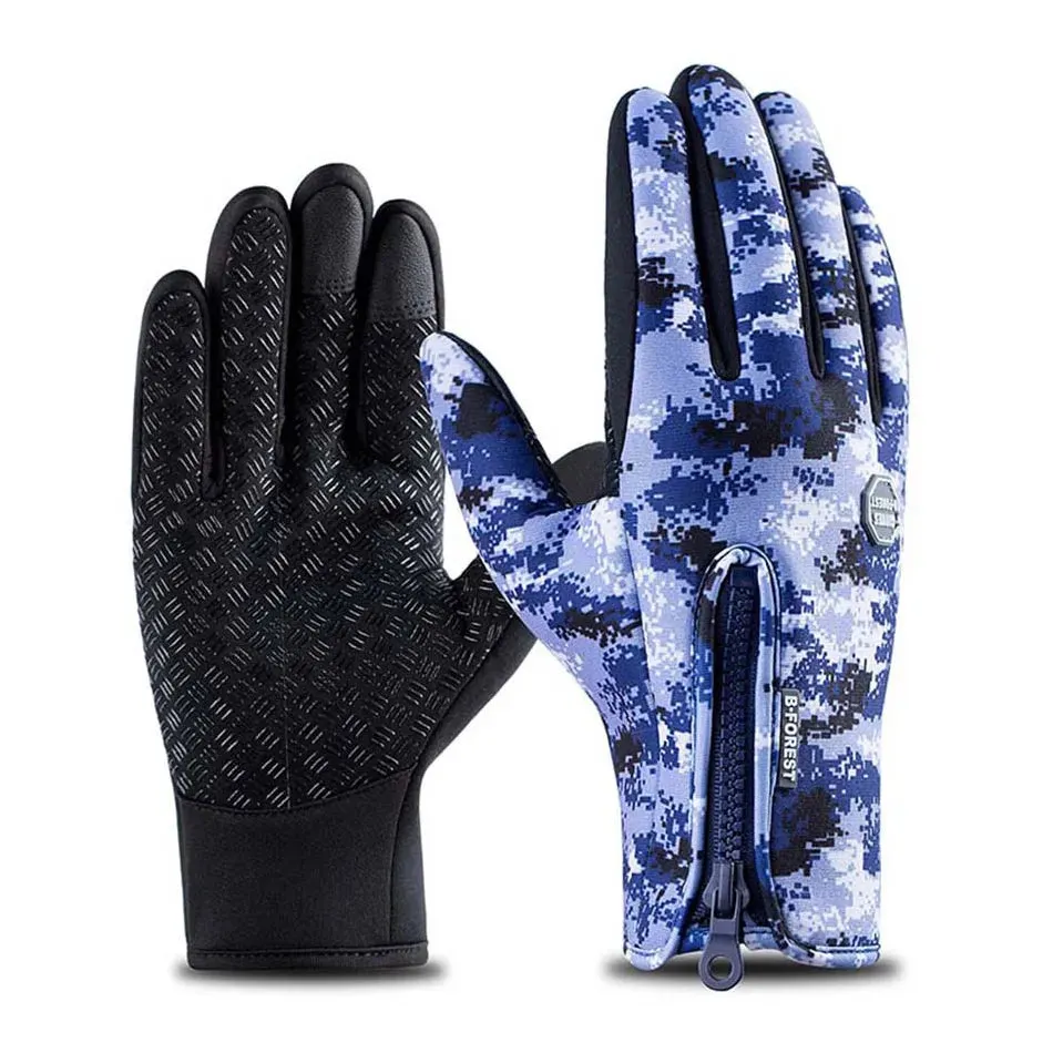 WorthWhile Winter Cycling Gloves Bicycle Warm Touchscreen Full Finger Glove Waterproof Outdoor Bike Skiing Motorcycle Riding