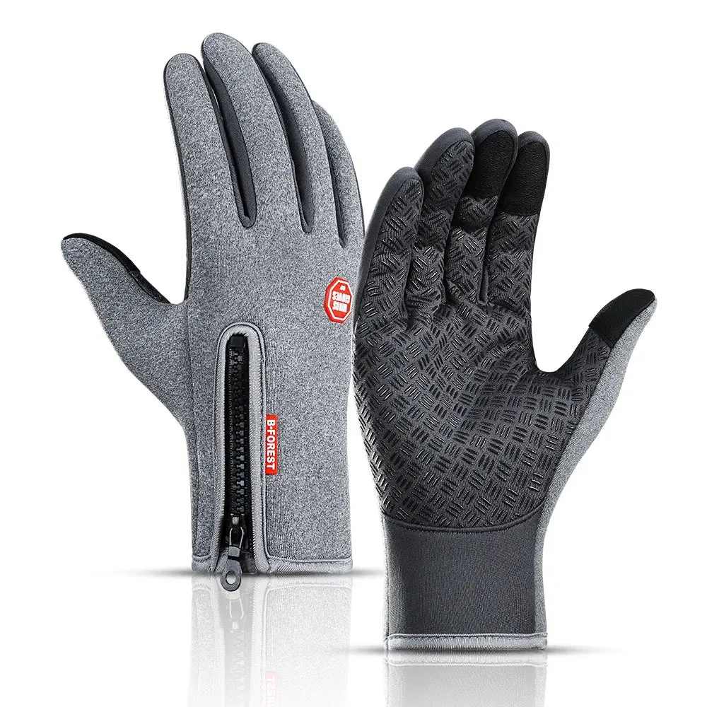 WorthWhile Winter Cycling Gloves Bicycle Warm Touchscreen Full Finger Glove Waterproof Outdoor Bike Skiing Motorcycle Riding