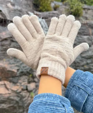 Woven Checked Glove